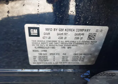 2020 Buick Encore Gx Fwd Preferred из США, поврежденный, VIN KL4MMBS24LB111993